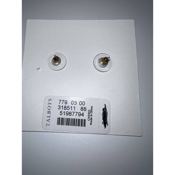 Talbots Earrings 2018 Limited Edition Gold Tone Pineapple New - Picture 4 of 5